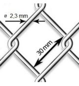 Pletivo pozinkované Zn - drôt Ø 2,3mm; oko 30mm; výška 160cm