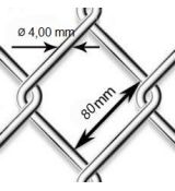 Pletivo oborové Zn - drôt Ø 4,0mm; oko 80mm; výška 160cm