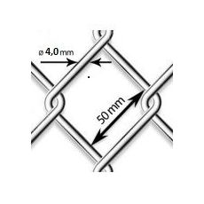 Pletivo pozinkované Zn - drôt Ø 4,0mm; oko 50mm; výška 100cm