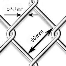 Zn - drôt 3,1mm; oko 80mm; výška 100cm; dĺžka 15m; výpredaj